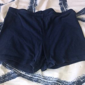 NAVY BIKER SHORTS